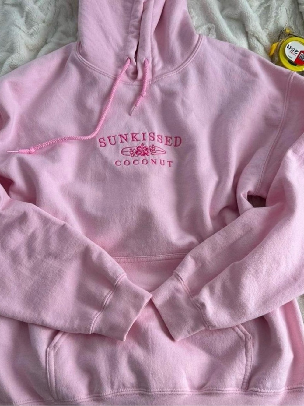 sun-kissed coconut pink hoodie